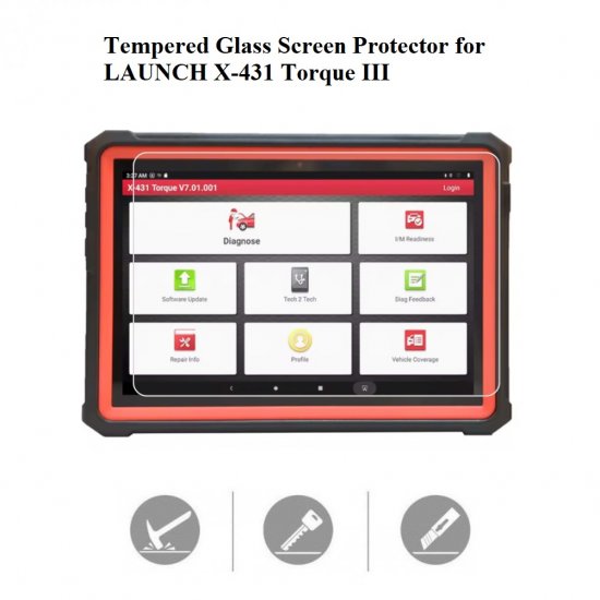 Tempered Glass Screen Protector for LAUNCH X431 Torque III 3 - Click Image to Close